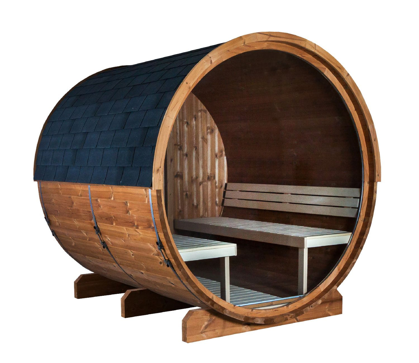 Kaski Barrel Panorama Outdoor Sauna - Spa Living