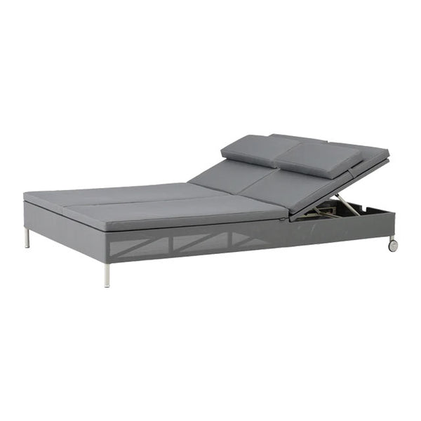 Rest Sunbed - Aluminium Frame & Grey Cushion