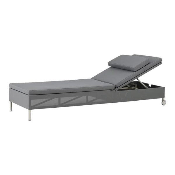 Rest Sunbed - Aluminium Frame & Grey Cushion
