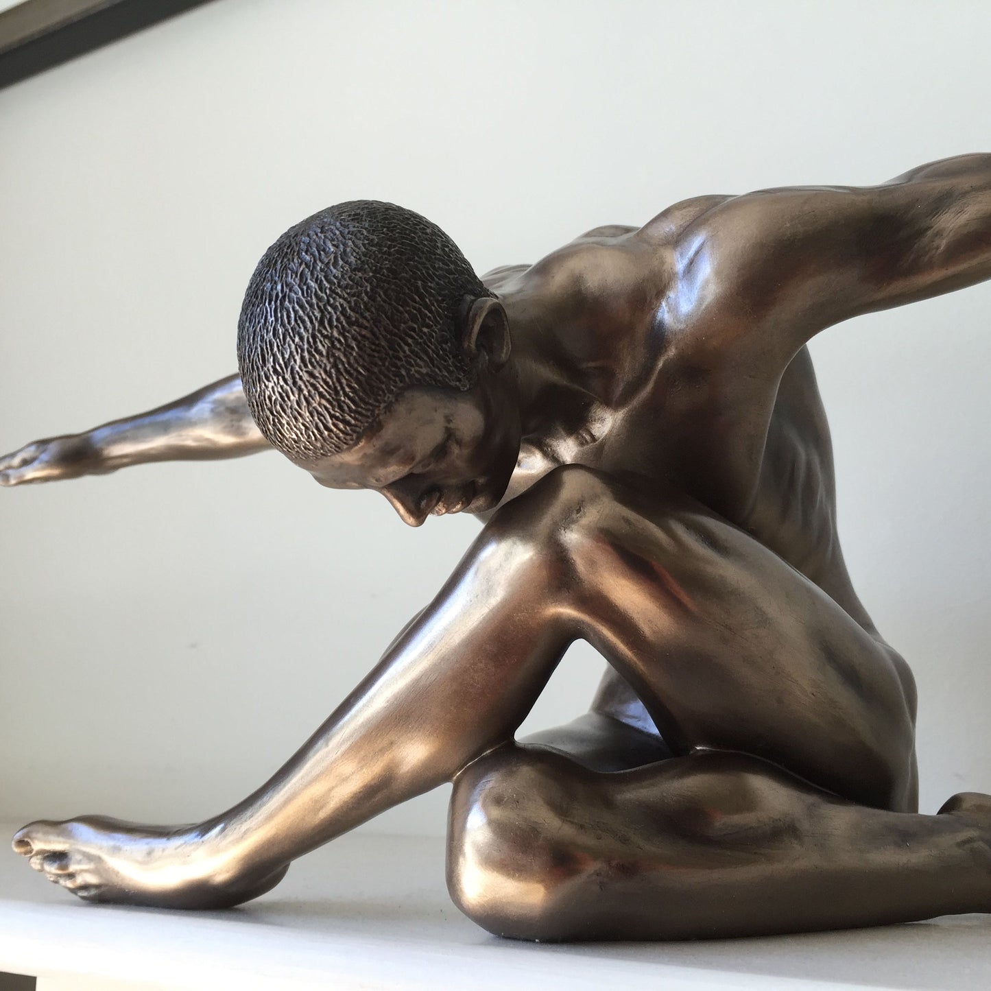 Male Nude Bronze Large Sculpture - Spa Living