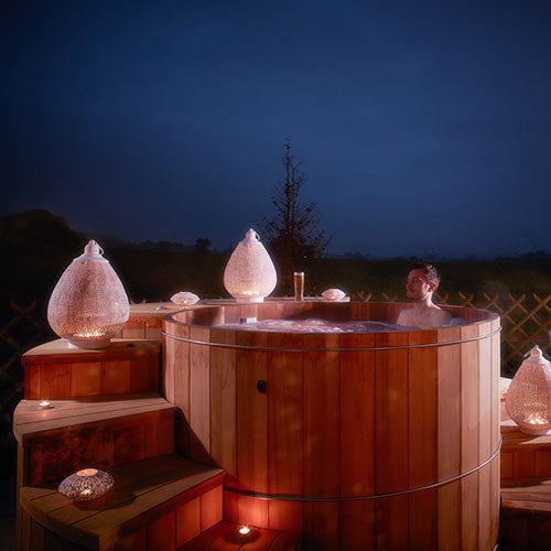 Porcelain Leaf Design Bergamot Fragranced Candle, Lighting, Spa Living - Spa Living