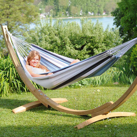 Garden Hammock with Wooden Stand - Spa Living 