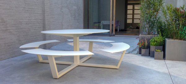 Ronde combined table and bench seat - Spa Living