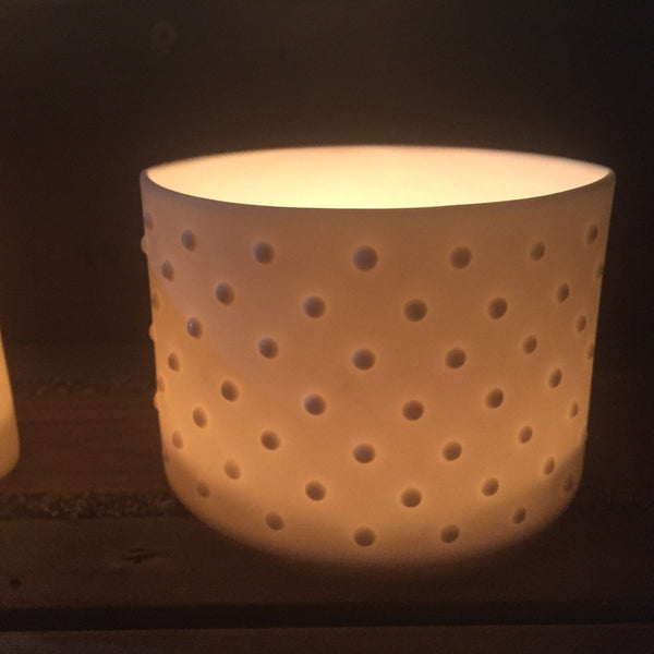 Dotty Porcelain Tea Light Holder, Lighting, Spa Living - Spa Living