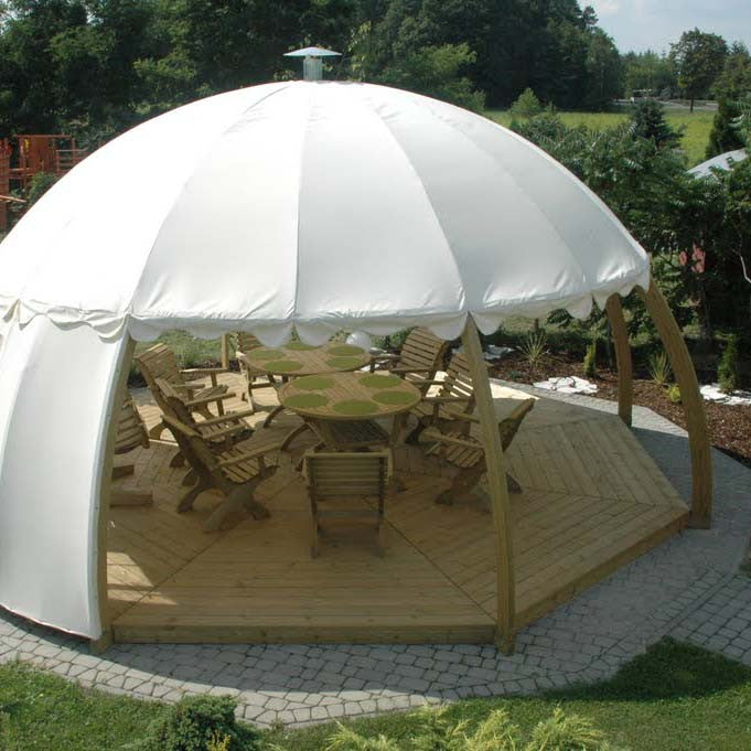Summer Igloos, Hanging Tent Swing Chairs and Fire Pits from Spa Living.