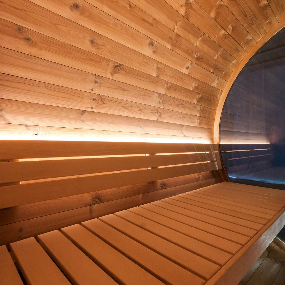 Kaski Barrel Panorama Outdoor Sauna - Spa Living 