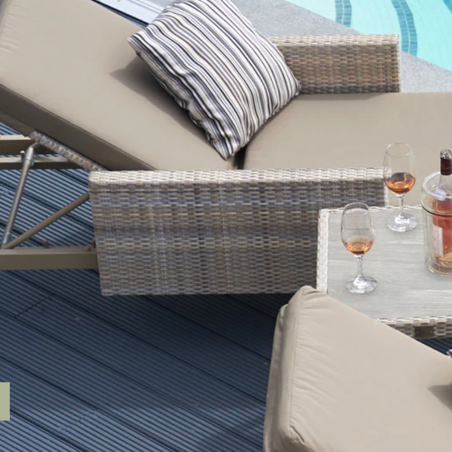 Hampstead Rattan Sun Lounger & Cushion - Spa Living 