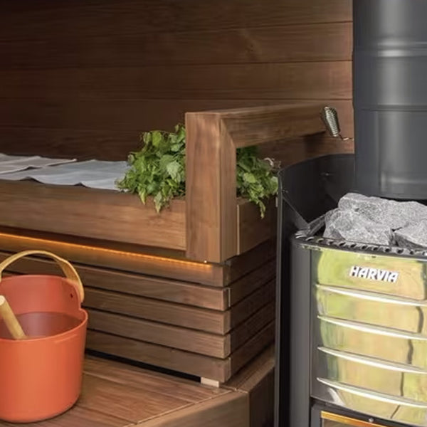 FinVision Wood-Fired Nordic Misty Sauna, Small, Black