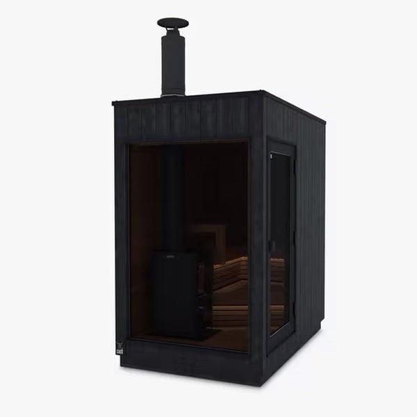 FinVision Wood-Fired Nordic Misty Sauna, Small, Black