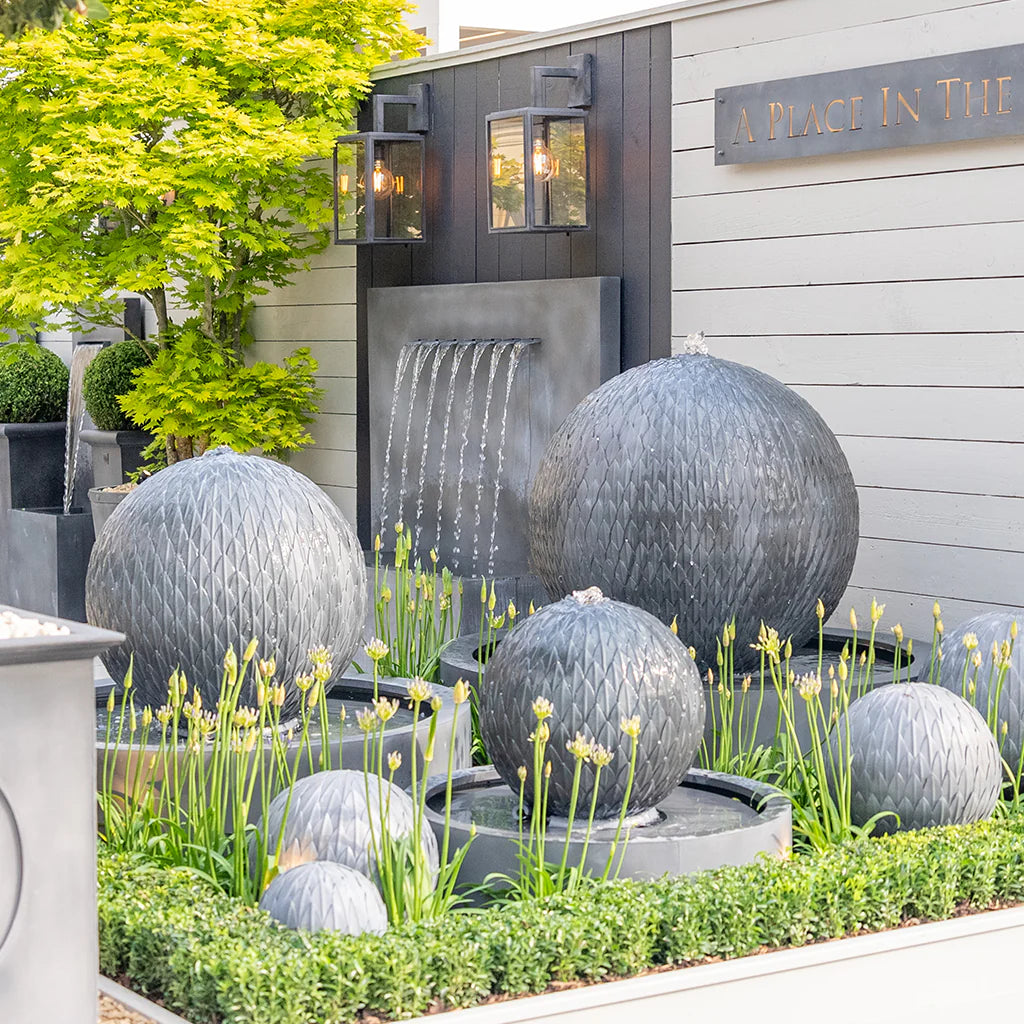 Leaf Ball Round Tumbling Water Feature - Spa Living 