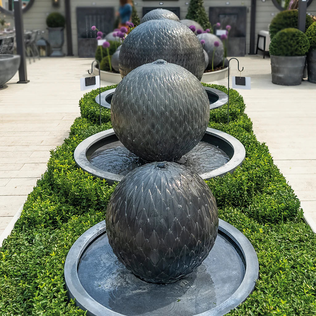 Leaf Ball Round Tumbling Water Feature - Spa Living 