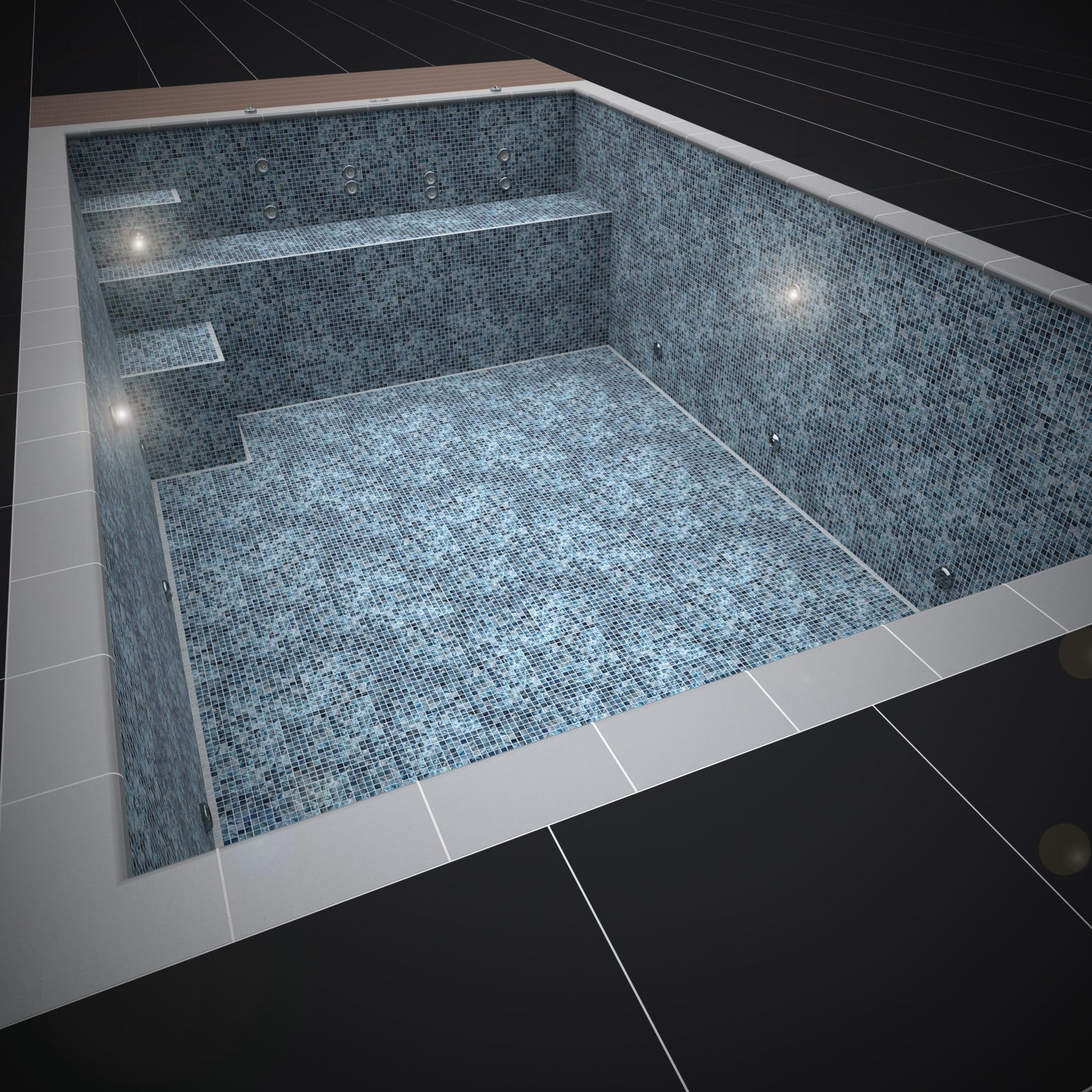 Mosaic Infinity Swim Spa Pool [6]        Purchase Finance available - Spa Living 