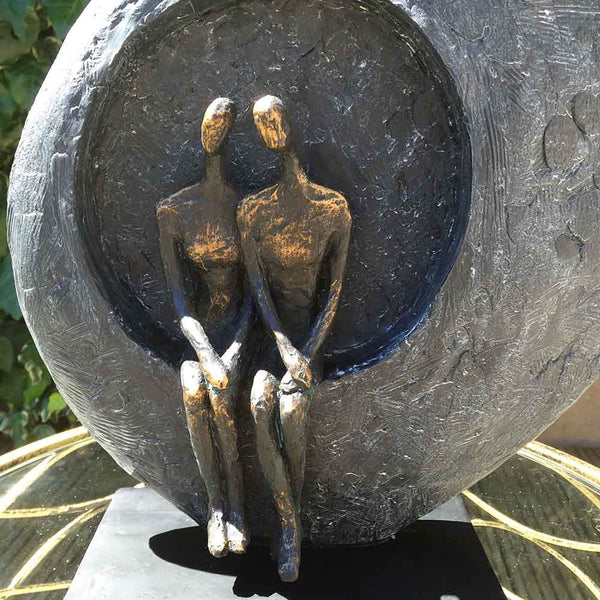 Moongazing Together Couple Abstract Sculpture - Spa Living 