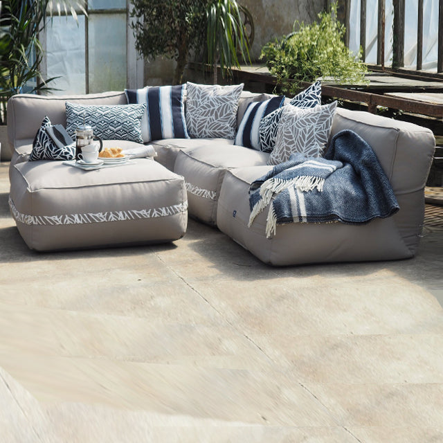 Outdoor bean top bag sectional