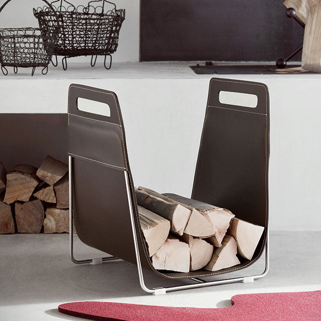 Leather Holder - Wood or Towels - Spa Living 