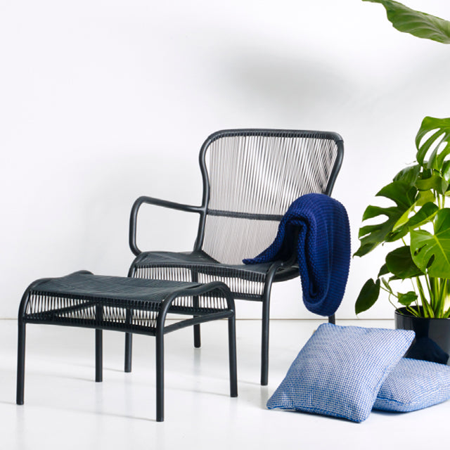 Easy chair store with footstool