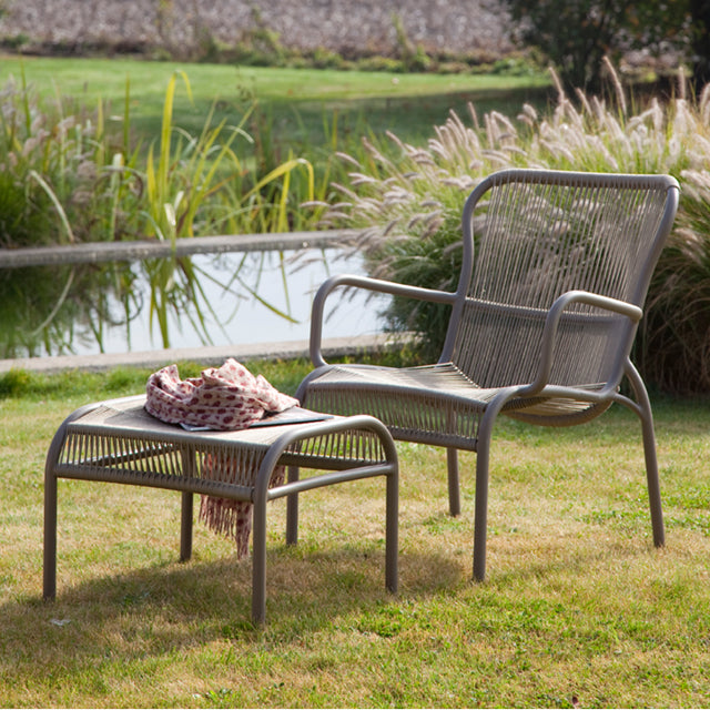 Hardin lounge shop chair and footstool
