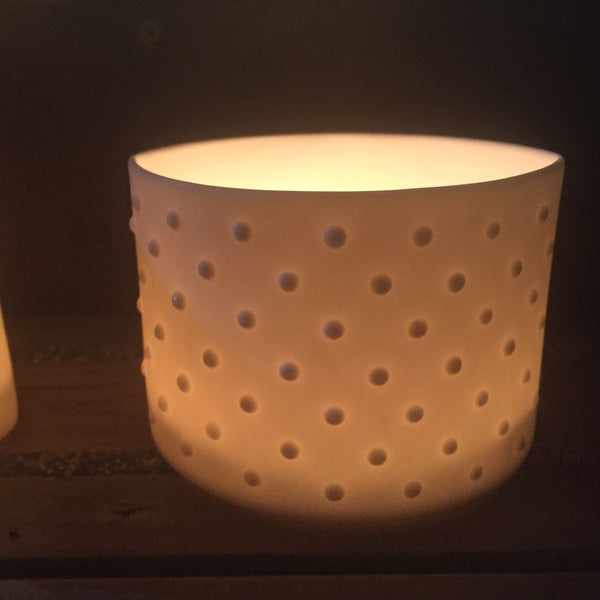 Dotty Porcelain Tea Light Holder, Lighting, Spa Living - Spa Living 