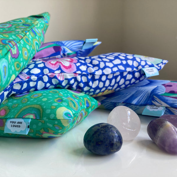 Sleep Well Lavender Eye Pillow  - Liberty & Kaffe Fassett prints - Spa Living 