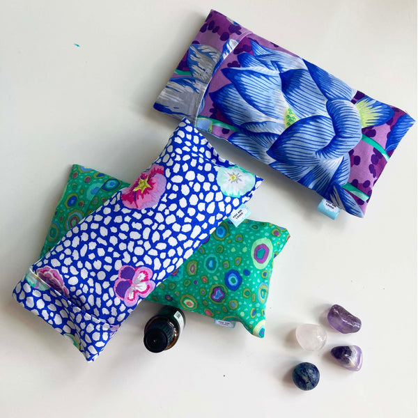 Sleep Well Lavender Eye Pillow  - Liberty & Kaffe Fassett prints - Spa Living 