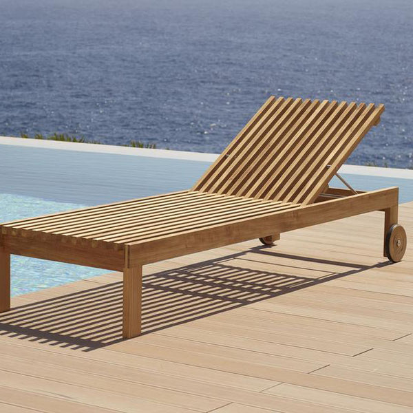 Amaze Teak Poolside Sunbed [with cushion] Cane-Line - Spa Living 