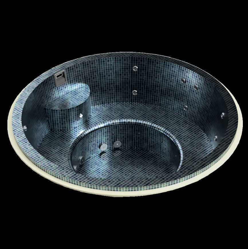 Mosaic Round Vitality Spa Pool [4 Person] - Spa Living 