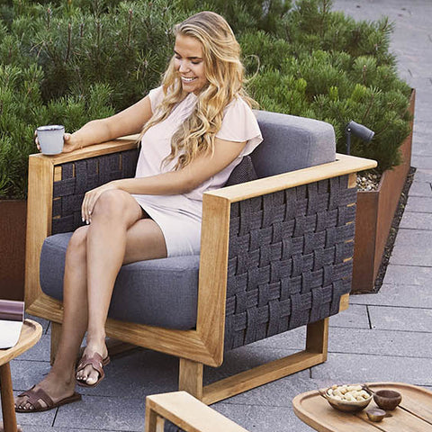 Purity Lounge Chair - Teak [Cane-Line] - Spa Living 