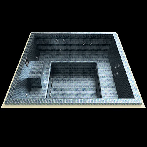 Mosaic Square Vitality Pool [5 Person] - Spa Living 